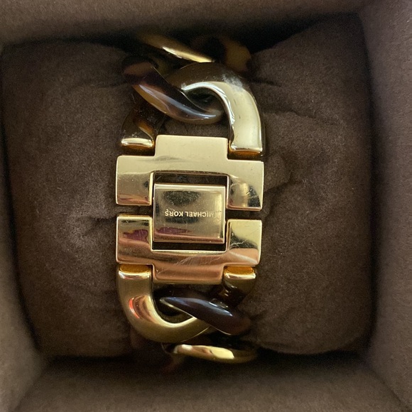 Michael Kors Chain Link Watch tort/gold $150 main image 16